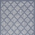 thumbnail image 4 of 4' X 6' Denim Blue Ikat Indoor Outdoor Area Rug, 4 of 6