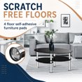 thumbnail image 5 of Modern Oval Coffee Table, Tempered Glass Center Table with Metal Legs for Living Room Home Decor Furniture,Black, 5 of 7