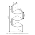 thumbnail image 2 of Estante de esquina flotante Furinno Rossi de 3 niveles para montaje en pared, juego de 2 Furinno Ver descripción, 2 of 9