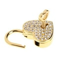 thumbnail image 4 of JUNTEX Vintage Diamonds Heart Lock With Key Mini Love Padlock Metal Wish Lock for Bag Suitcase Luggage Diary Book Jewelry Box, 4 of 14