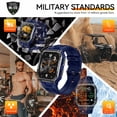 thumbnail image 5 of Cyberdyer Military Smart Watch Bluetooth 1.95 mm Black Zinc Alloy Case with Black Silicone Band, 5 of 9