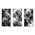 thumbnail image 2 of Designart "Exotic Ginkgo Leaf Oasis III" Floral Leaves Framed Wall Art Set Of 3 - Grey Leaves Frame Canvas Set For Living Room Decor, 2 of 7