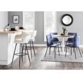 thumbnail image 5 of Contemporary Home Living Set of 2 White Leather and Black Upholstered Margarite Bar Stool, 40.50”, 5 of 5