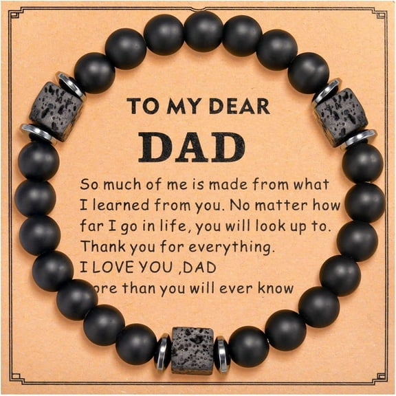 Men Bracelet for Dad, Grandpa, Stepdad, Bonusdad, Daddy, Papa, Man, Son, Boyfriend, Brother, Nature Stone Bead Bracelets for Men, Father's Day Christmas Valentine's day Thanksgiving Birthday Gifts