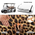 thumbnail image 5 of Bulopur Leopard Print Golf Seat Covers for Cart Breathable Golf Cart Seat Towel Blanket with 4 Front Pockets& Nonskid Bottom Suitable for EZGO, Yamaha, Club Car, 5 of 8