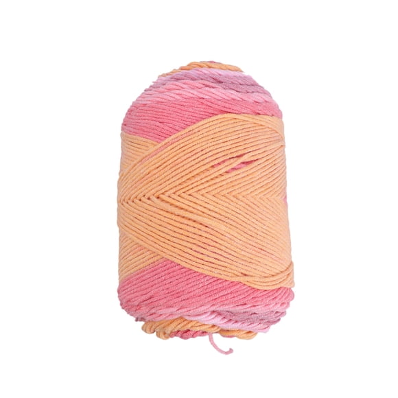 1 Roll Hanmade Knitting Woolen Yarn Rainbow Colorful Crochet DIY Woolen Yarn for Hat Sweater (NO.20 Changmi)