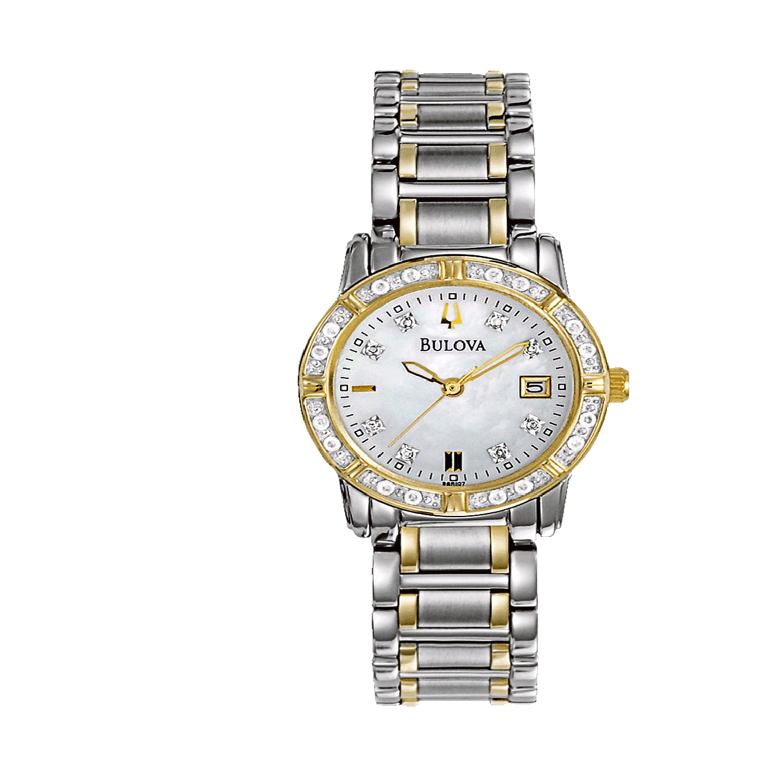 Bulova Factory Refurbished Women's Diamond Accent Two Tone Stainless