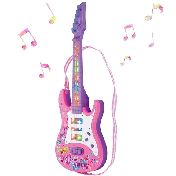 Guitar Toys for Girls 1-3-6 Years, Musical Instruments for Kids Toddlers 2-4, Toddler Girls Toys 2 3 4 Year Old, Birthday Gifts Toys for 2-4 Year Old Girls