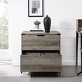 thumbnail image 3 of Bowery Hill Modern Farmhouse Angle Iron 2-Drawer Filing Cabinet in Gray Wash, 3 of 6