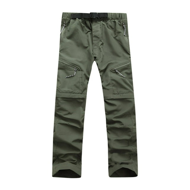 RKSTN Pantalon pour Homme Séchage Rapide Convertible Séchage Rapide Léger Pantalon de Randonnée Plein Air Pêche Mince Pantalon Détachable Pantalon