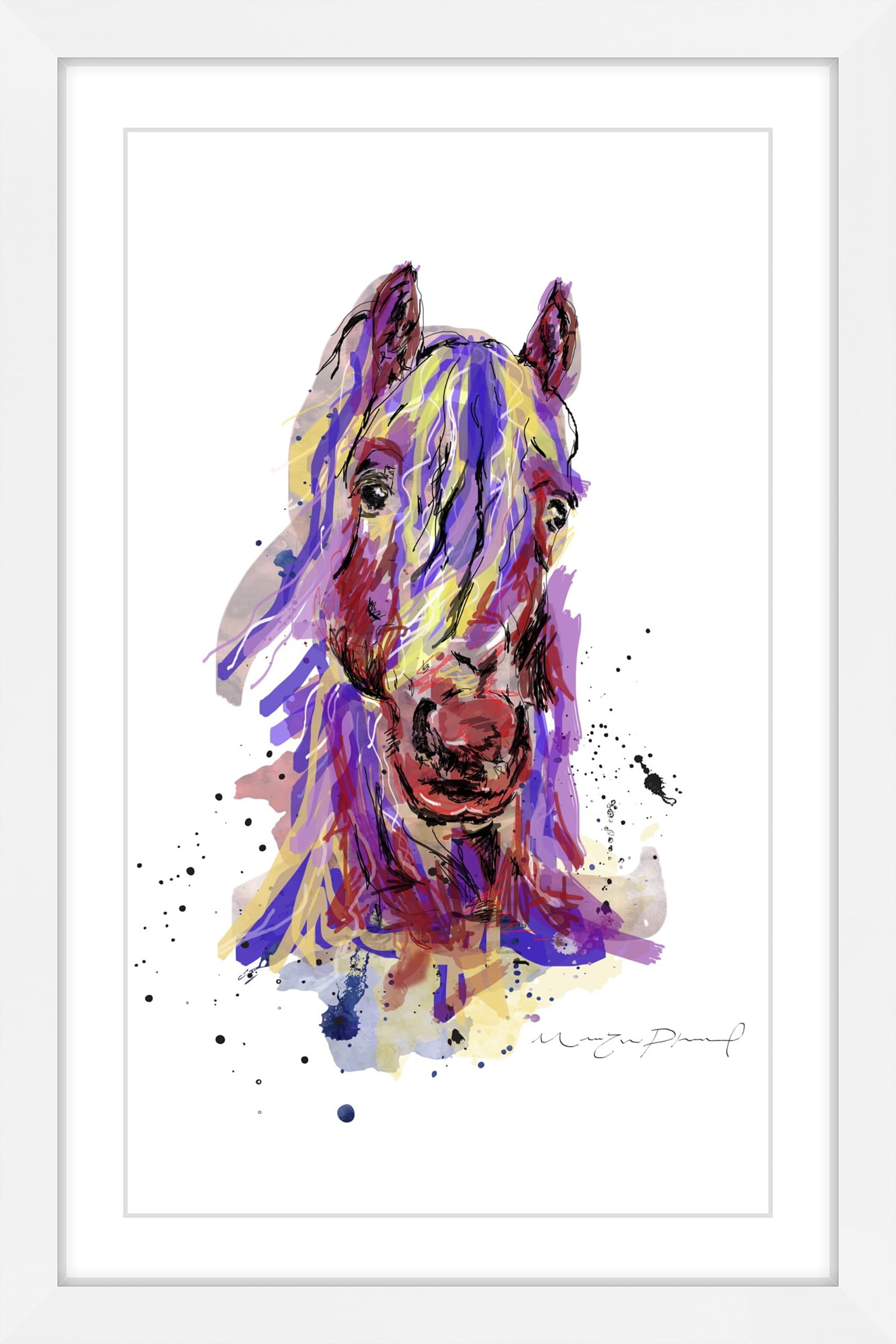 "Cheval" Framed Painting Print