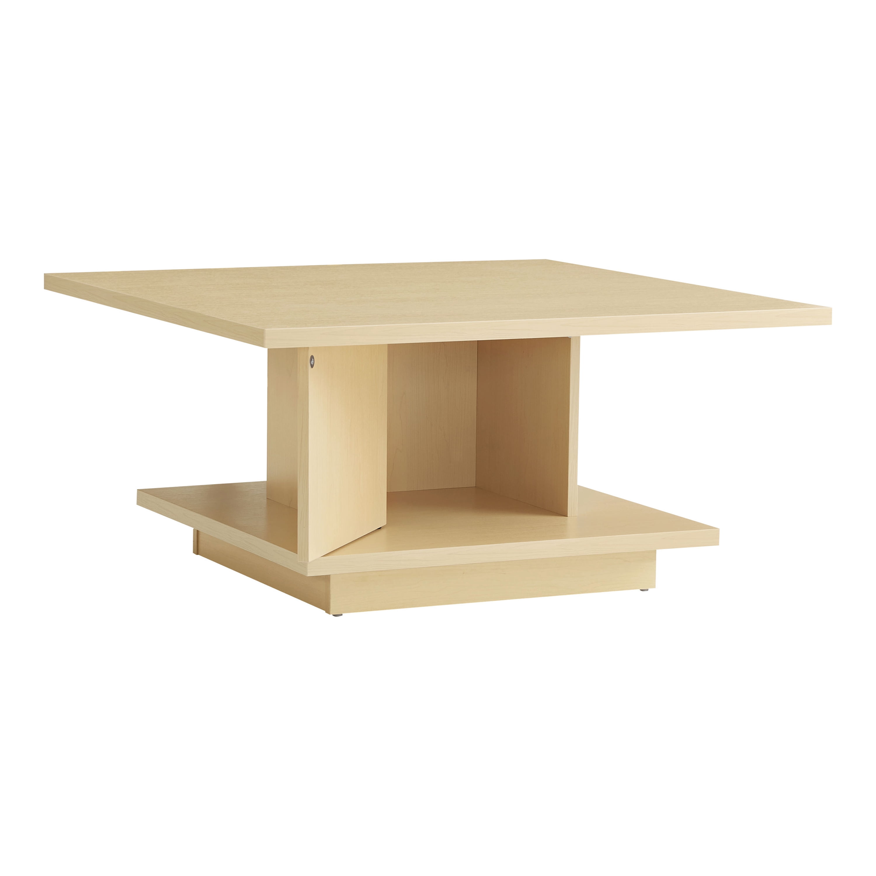 Furniture of America Aura Storage Wood Light Maple Coffee Table