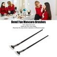 thumbnail image 3 of 2pcs Mascara Fan Bent Brush Double Layer Prevent Clumping Enhance Lower Lashes Fan Mascara Application Brushes, 3 of 8