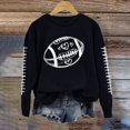 thumbnail image 2 of ZJXFGS Game Day Outfits for Women Football Sweatshirts for Women American Football Sweatshirt Long Sleeve Crewneck Pullover Tops Black S, 2 of 3