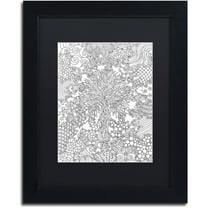 Trademark Fine Art "Mixed Coloring Book 55" Canvas Art by Kathy G. Ahrens, Black Matte, Black Frame