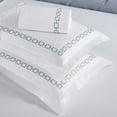 thumbnail image 6 of Superior Chain Links Embroidered Cotton Duvet Cover Set, Full/Queen, White/Silver, 6 of 11