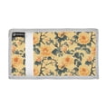 thumbnail image 2 of JIALIOU Nylon Trifold Card Wallet with ID Window Zipper Pocket for Men Women Teen Yellow Elegant Flower, 2 of 7
