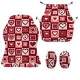 thumbnail image 2 of Xoenoiee Heart Love Grid Pattern Universal Gaming Chair Cover with Armrest Covers, Stretchable Non-Slip Fabric Gaming Chair Protector Valentine's Day Decor for Reclining, Swivel & Boss Chairs, 2 of 7