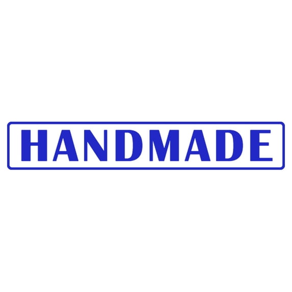 Printtoo Handmade Self Inking Rubber Stamp Pre-Inked Office Stamp- Home Office Business Stationery, Blue- 42 x 9 mm