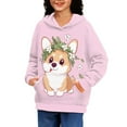 thumbnail image 2 of DISNIMO Corgi Flower Girls Long Sleeve Hoodies Pullover Kids Boys Girls Hoodies Sweatshirt with Hoodie Pockets Children Hoodies Girls Hoodie 11-13 Soft Fall Clothing Student Hoodie Youth, 2 of 7