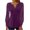 Purple, variant on Oalirro Womens Purple Long Sleeve Tops Graphic Prints V Neck Tie Dye Shirt, XL