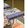 thumbnail image 2 of Outdoor Tablecloth with Umbrella Hole for Patio/Picnic/Party/Camping, Purple Geometric Waterproof Table Cloth Square Cover Washable, Stripes Boho Spring Flowers Country Rural (60"x 60"), 2 of 8