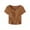 Brown, variant on Women's Summer Slim Fit Sleep Short Sleeve Tank Top | Soft Contour Pajama Tee for Ladies | Home Casual Wear Breathable Cropped Pjs