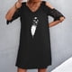 thumbnail image 2 of Vestidos de manga corta con hombros descubiertos y encaje con cuello en V estampado sexy de verano para mujer Fridja bnh5532, 2 of 9