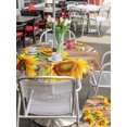 thumbnail image 6 of Outdoor Tablecloth with Umbrella Hole Zipper Sunflowers Farmhouse Round Tablecloth 54" Waterproof Outside Table Cloth Country Botanical Floral Wooden Patio Table Cover Tablecloths for Picnic Party, 6 of 8