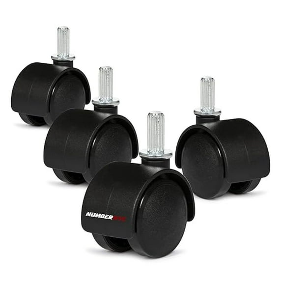 Caster Wheels 2.5 Inch Black 4 Count