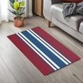 Blue Red Stripes Door Mat 20x31.5 Inch Retro Country White Blue Red ...