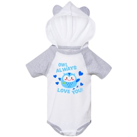 

Inktastic Owl Always Love You with Cute Owl and Hearts Gift Baby Boy Bodysuit