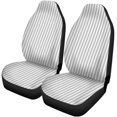 thumbnail image 1 of RYLABLUE Set of 2 Car Seat Covers Gray Line Universal Auto Front Seats Protector Fits for Car,SUV Sedan,Truck, 1 of 5