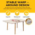 thumbnail image 4 of Happy Easter Table Cloths for 4 Foot Rectangle Tables, Rabbits Bows Spring Tulips Eggs Retro Patio Waterproof Elastic Fitted Tablecloths, Washable Rectangular Table Cover for Camping, 4 of 8