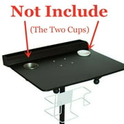 DENEST Tattoo Work Table Tattoo Tray Mobile Work Station Stand Removable Adjustable With Tripod Base Black