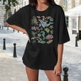 thumbnail image 2 of Womens Fashion Tees Tops Oversized Loose Short Sleeve Graphic Summer Loose Fit Lightweight Outfits Clothes 2025, 2 of 4
