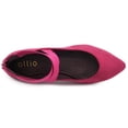 thumbnail image 6 of Ollio Women's Faux Suede Elastic Ankle Strap Pointed Toe Ballet Flats F167, 6 of 6