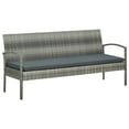 thumbnail image 2 of vidaXL 5 Piece Garden Lounge Set with Cushions Poly Rattan Grey, 2 of 5