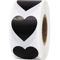 thumbnail image 1 of Pegatinas en forma de corazón de 2,5 cm. 1" Corazón Negro brillar Electrónica, 1 of 5