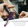 thumbnail image 3 of Cerdas rizadas rectas antiestáticas cepillo para el cabello peluquería herramientas de estilismo, 3 of 8