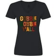 thumbnail image 3 of Inktastic Thanksgiving Gobble Gobble Y'all Women's V-Neck T-Shirt, 3 of 5