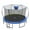 Blue, variant on SEGMART Outdoor Trampoline with Enclosure and Ladder, 14FT Trampoline with Basketball Hoop, Recreational Trampoline with Anti-Rust Coating, Backyard Trampoline with No-Gap Design for Kids, Adults