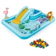 thumbnail image 1 of Intex Inflatable Jungle Adventure Play Center & Plastic Fun Ballz, 100 Pack, 1 of 12