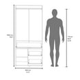 thumbnail image 4 of JERFIT Black Modern Armoire Wardrobe with Double Doors, Shelves & Hanging Rod for Bedroom Closet Storage, 4 of 8