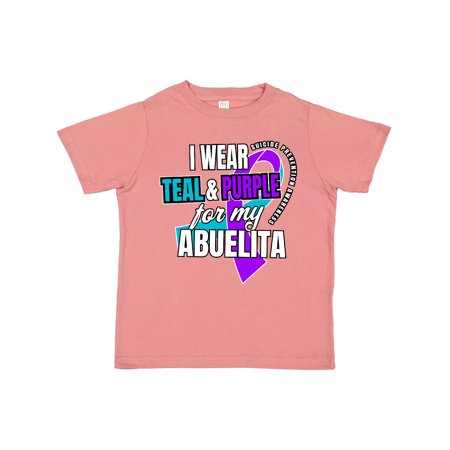 

Inktastic Suicide Prevention I Wear Teal and Purple for My Abuelita Gift Toddler Boy or Toddler Girl T-Shirt