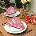 thumbnail image 3 of Satin Native Fab Cotton Dinner Napkin Charming Snowflakes on Pin Reusable, 3 of 8