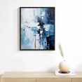 thumbnail image 2 of JEUXUS Navy Blue and Gray Abstract Wall Art Teal Blue Abstract Paintings Turquoise Abstract Art Navy Blue Gold Pictures Wall Decor for Bedroom Decor Modern Blue Black White Abstract Art, 2 of 4