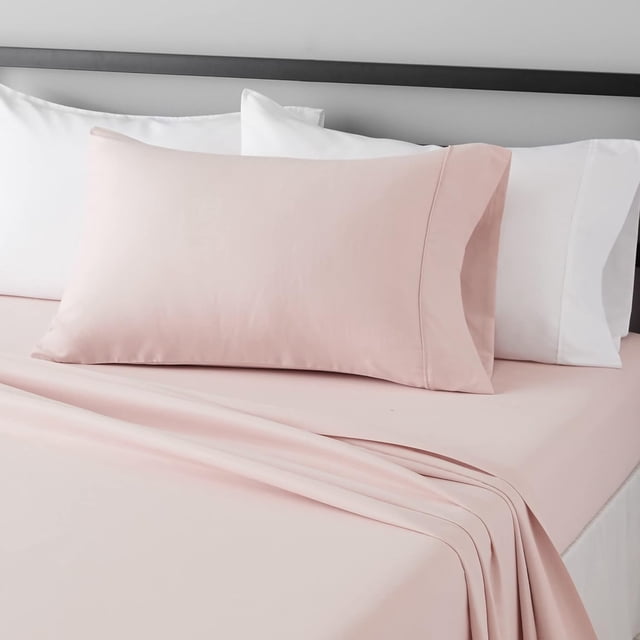 Lightweight Super Soft Easy Care Microfiber Bed Sheet Set with es Deep Pockets Queen Blush Pink