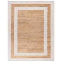SAFAVIEH Natura Elouise Bordered Area Rug, Natural/Ivory, 8' x 10'