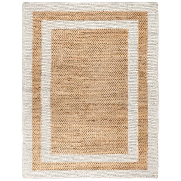 SAFAVIEH Natura Elouise Bordered Area Rug, Natural/Ivory, 8' x 10'